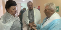 Валентин Суббот и Галина Петушкова в Погарской ЦРБ посетили пострадавших подбитого ВСУ автобуса - Газета Вперёд